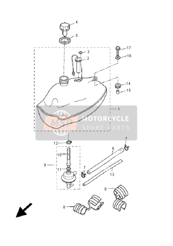 Yamaha EW50 SLIDER 2005 TANK für ein 2005 Yamaha EW50 SLIDER